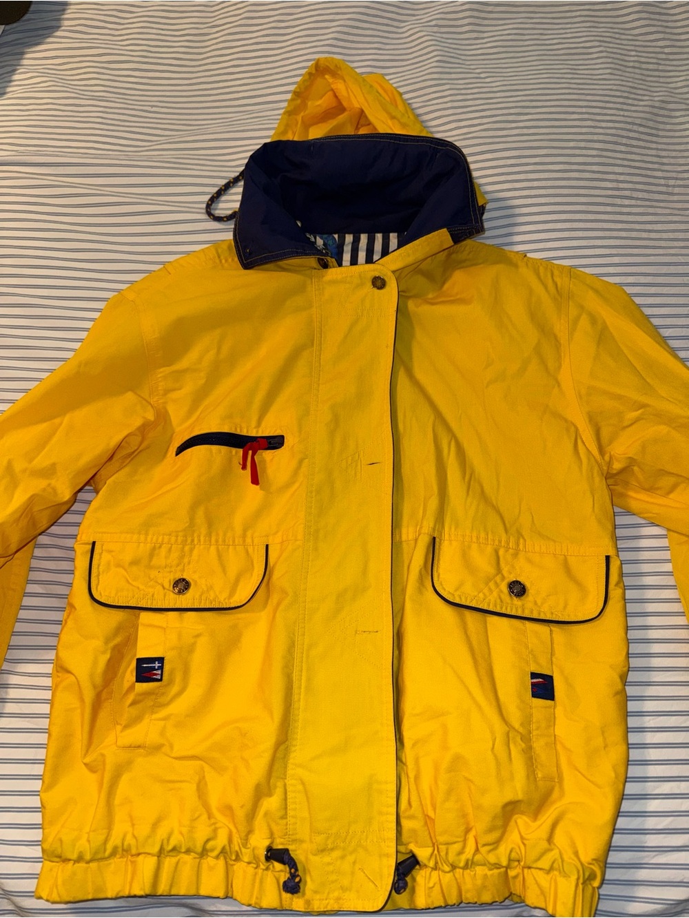 Izzi Yellow Hooded Windbreaker Jacket